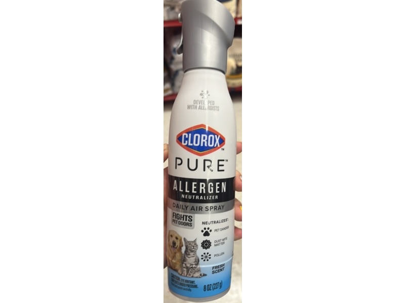Clorox Pure Daily Air Spray Pet Odors, Fresh Scent, 8 oz/227 g