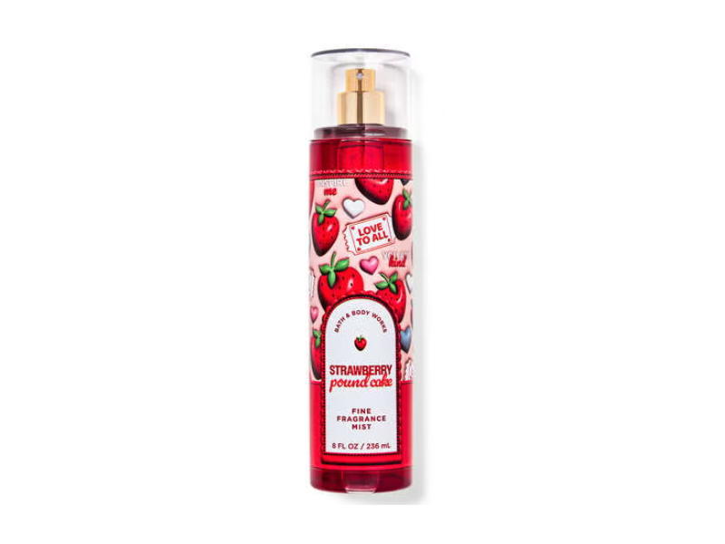 Bath & Body Works Fine Fragrance Mist, Strawberry Pound Cake, 8 fl oz/ 236 mL