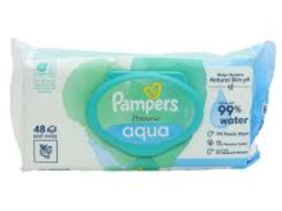 Pampers Baby Wipes, Aqua, 48 Count