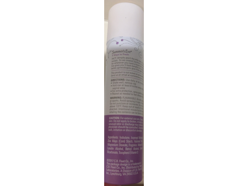 Summer's Eve 5 In 1 Ultra Freshening Spray, 2.0 oz/56.7 g