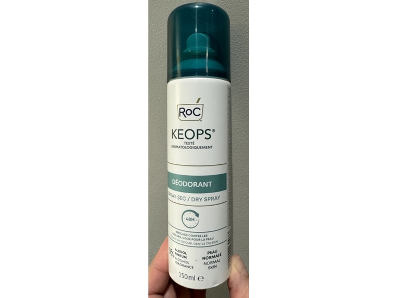 RoC Keops Dry Deodorant Spray, 150 mL