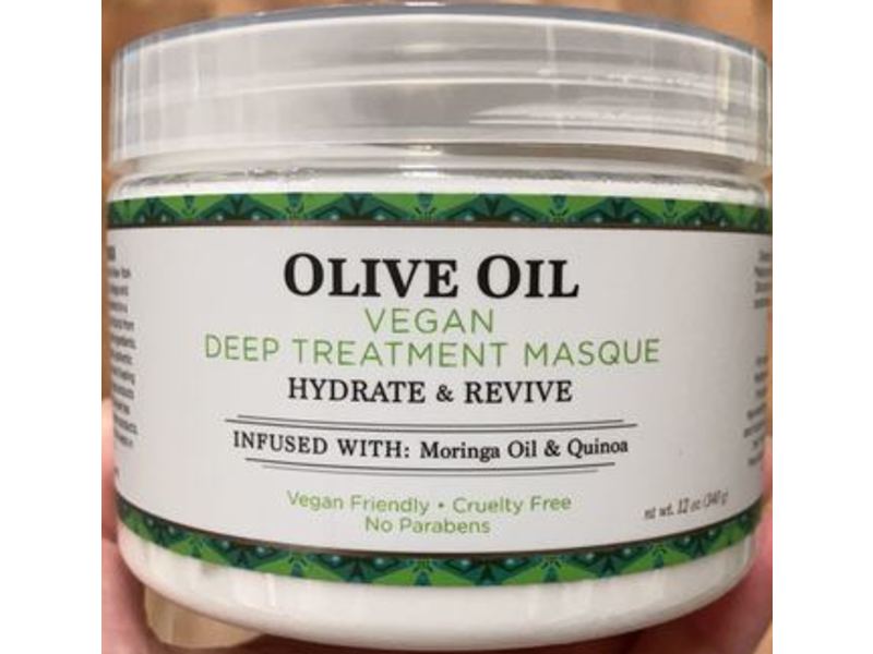 Nubian Heritage Olive Oil Vegan Deep Treatment Masque, Hydrate & Revive, 12 oz/340 g