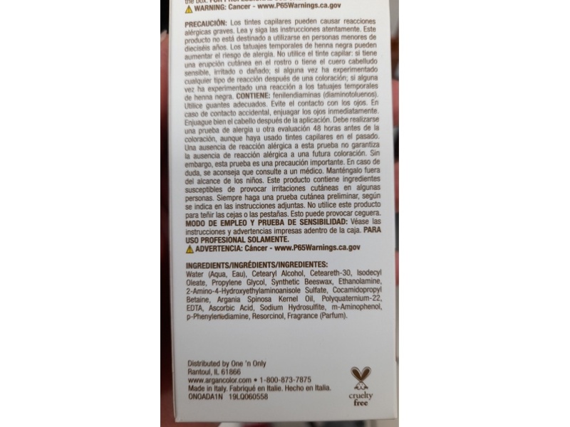 One 'n Only Demi Permanent Hair Color Cream, Very Black 1N, 3 fl oz/90 mL