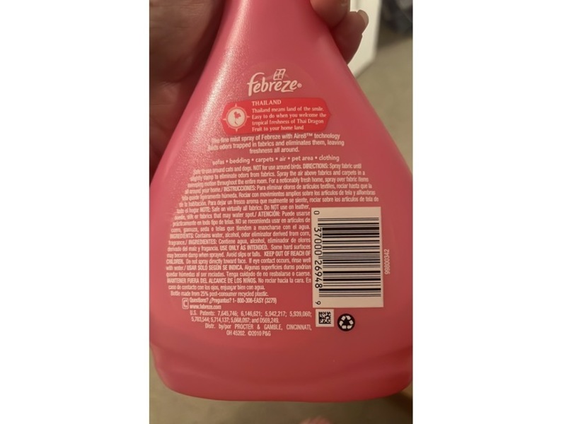 Febreze Fabric Refresher, Thai Dragon Fruit, 16.9 fl oz/500 mL