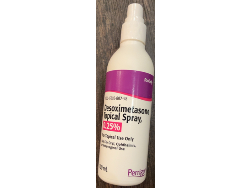 Desoximetasone Topical Spray, 0.25%, 100 mL Perrigo (RX)