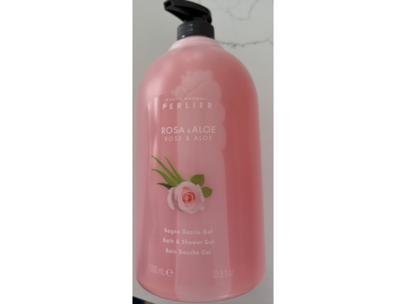 Perlier Bath & Shower Gel, Rose & Aloe, 33.8 fl oz/1000 mL