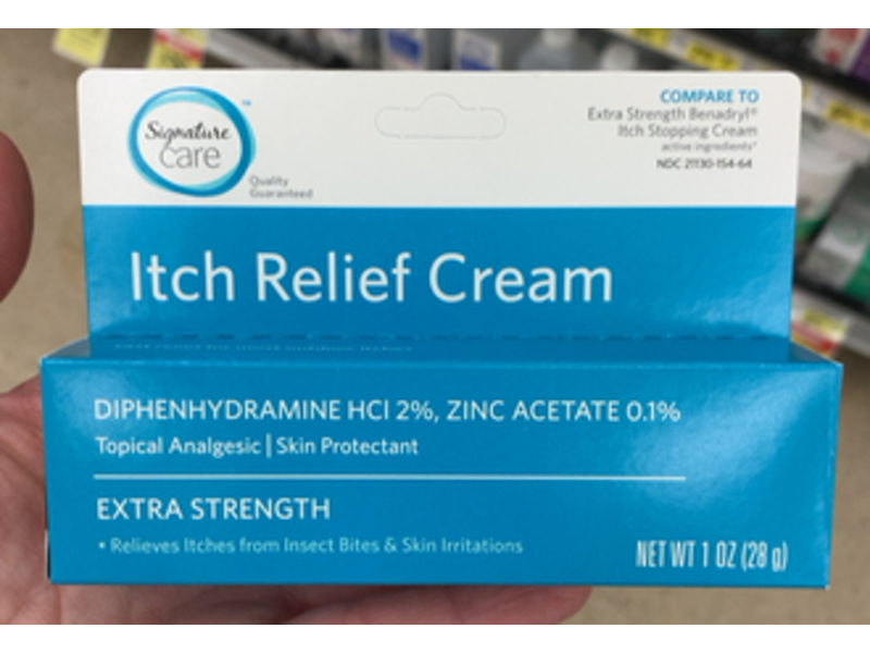 Signature Care Itch Relief Cream, Extra Strength, 1 oz/28 g