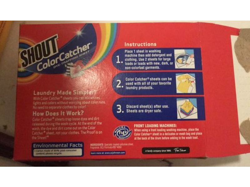 Shout Color Catcher In - Wash Dye - Trapping Sheets, 72 Count