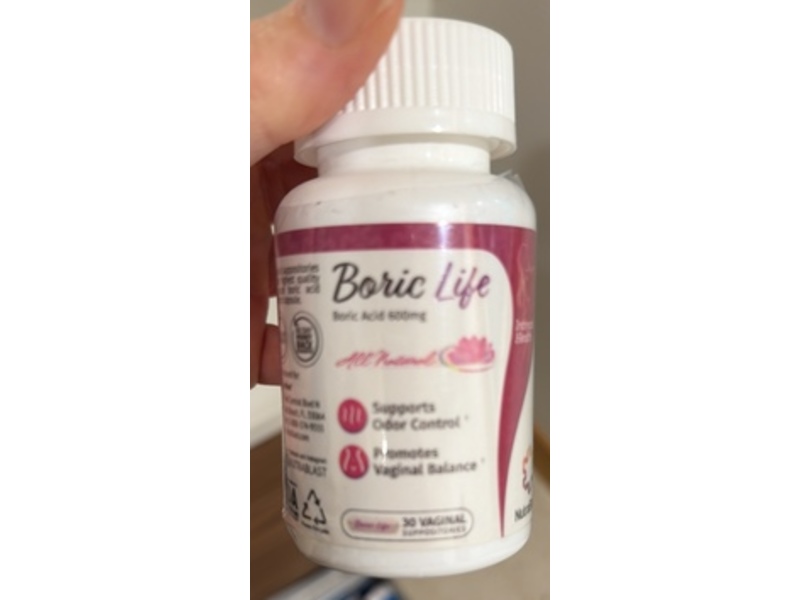 NutraBlast Boric Life Vaginal Suppositories, Boric Acid, 30 Count