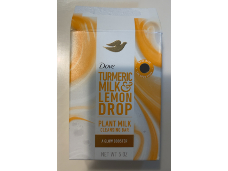 Dove Plant Milk Cleansing Bar, Turmeric Milk & Lemon Drop, 5 oz, Pack Of 4