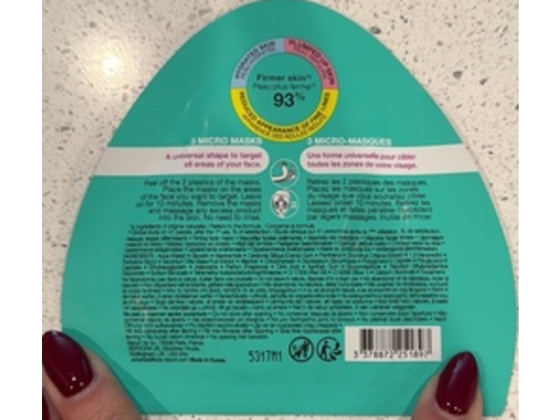 Sephora Firming Micro Masks, Red Berry Extract, 3 Count