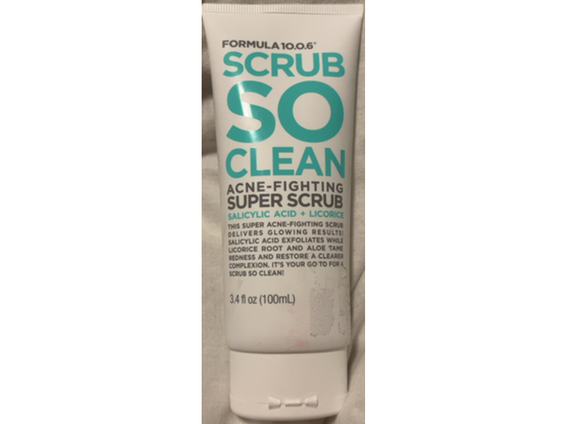 SoClean Formula 10.0.6 Acne-Fighting Super Scrub, 3.4 fl oz/100 mL