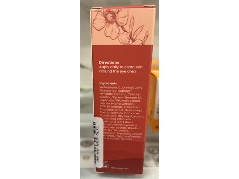 Manuka Lane Firming & Hydrating Eye Cream, Manuka Honey, 1.0 fl oz/30 mL
