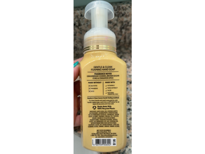 Bath & Body Works Foaming Hand Soap, Gingerbread Bakery, 8.75 fl oz/259 mL