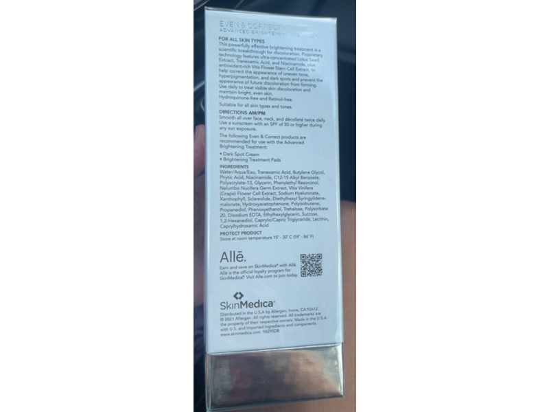 SkinMedica Even & Correct Advanced Brightening Treatment, 2 fl oz/60 mL