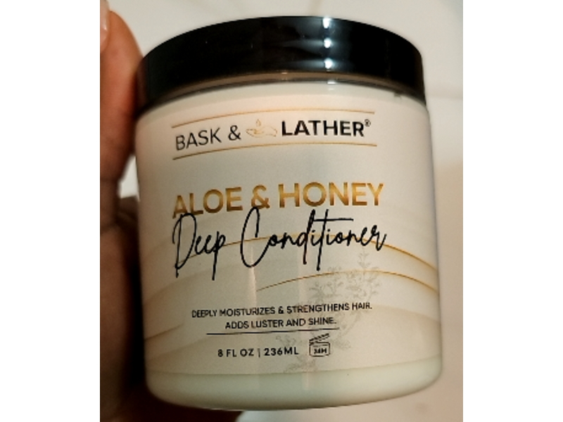 Bask & Lather Deep Conditioner, Aloe & Honey, 8 fl oz/236 mL