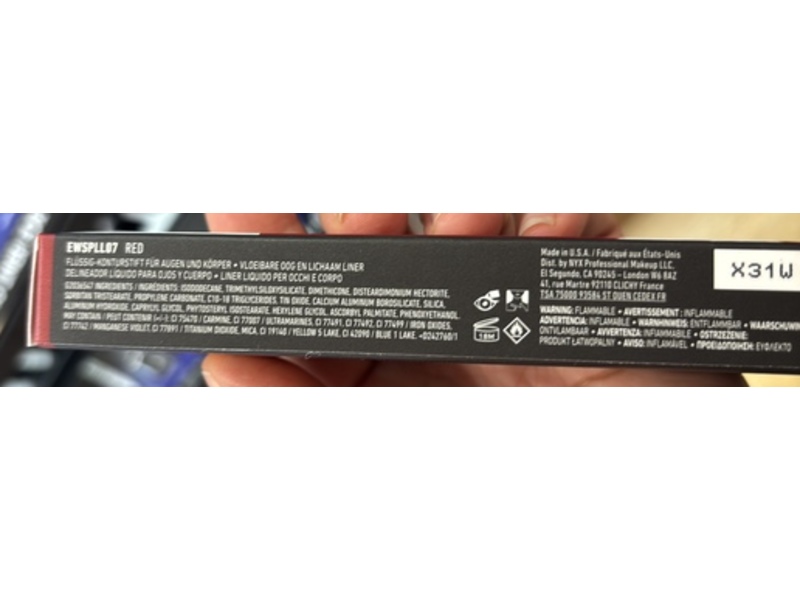 NYX Professional Makeup Epic Wear Waterproof Eye & Body Liquid Liner, EWSPLL07 Red, 0.12 fl oz/3.5 mL