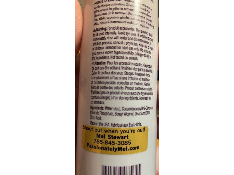 Pure Romance Bedroom Accessory Cleaner, 8 fl oz/240 mL