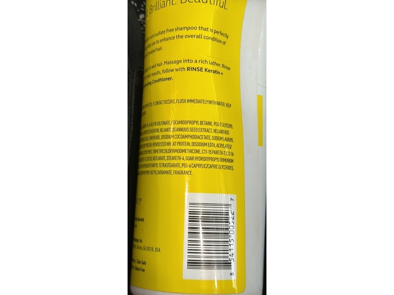 Sunlights Keratin + Sunflower Cleaning Shampoo, 12 fl oz/355 mL