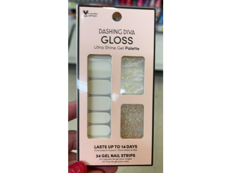 Dashing Diva Gloss Ultra Shine Gel Nail Strips Palette, Lovely Bluff, 24 Count