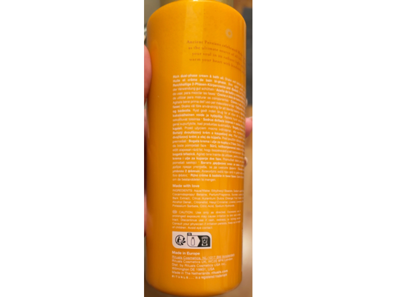 Rituals The Ritual Of Mehr 2-Phase Bath Oil, Sweet Orange & Cedarwood 16.9 fl oz/500 mL