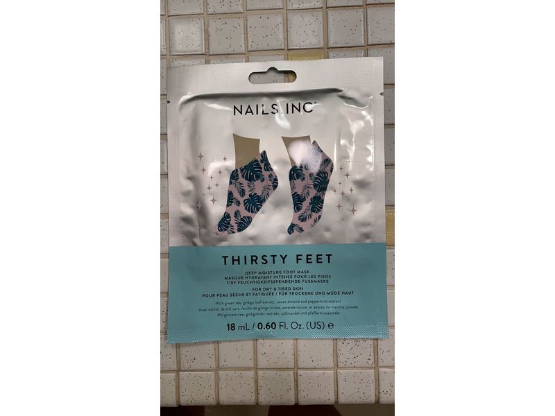 Nails.Inc Thirsty Feet Deep Moisture Foot Mask, 0.60 fl oz/18 mL