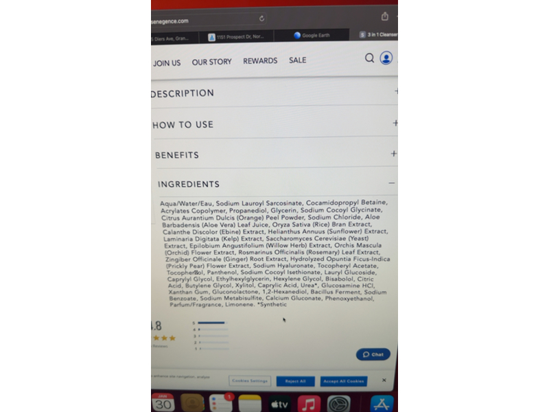 SeneGence 3 In 1 Cleanser, Normal to Oily, 4 fl oz/118 mL