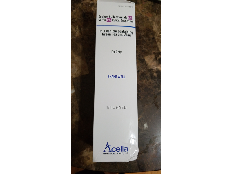 Sodium Sulfacetamide 8%-Sulfur 4% Topical Suspension, 473 mL, Acella Pharmaceuticals (RX)