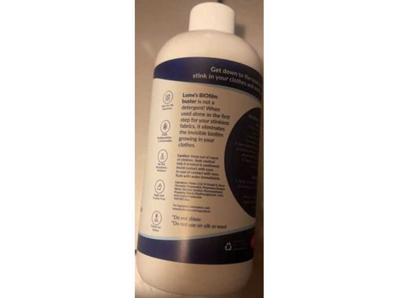 Lume Biofilm Buster Pretreat Spray, Free & Clear, 16 fl oz/473 mL
