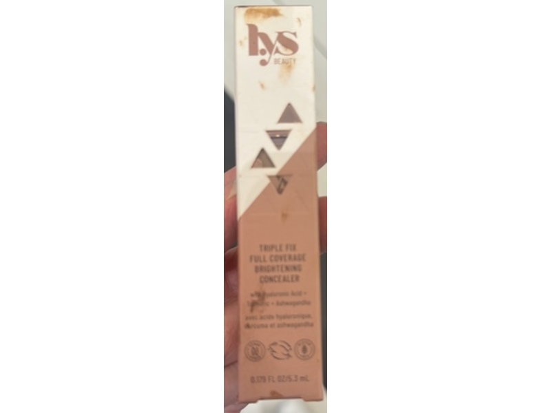 LYS Beauty Triple Fix Full Coverage Brightening Concealer, TG1 Latte, 0.179 fl oz/5.3 mL