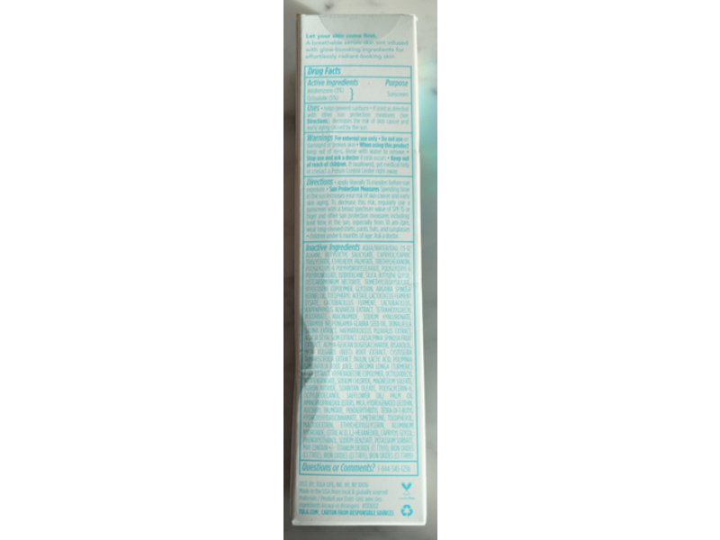 Tula Radiant Skin Brightening Serum Skin Tint, SPF 30, Very Light Cool, 1 fl oz/30 mL