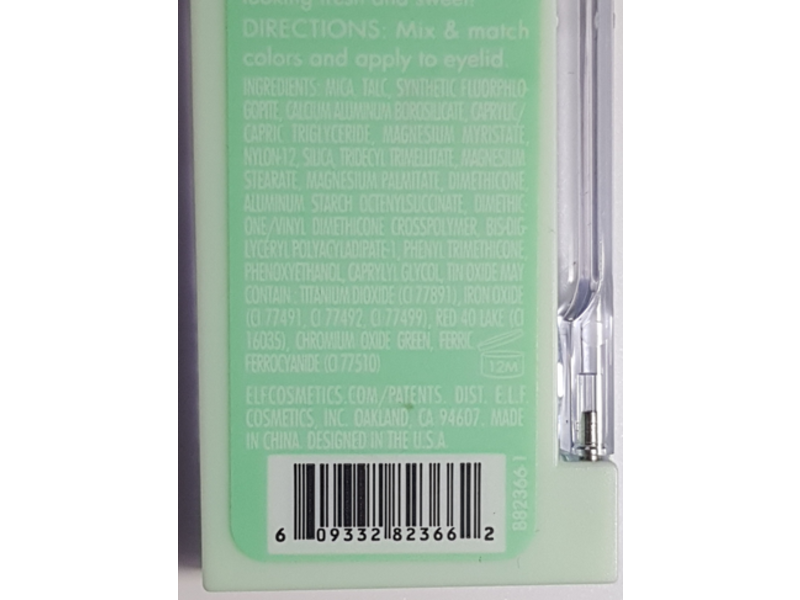 e.l.f. Cosmetics Mint Melt Eyeshadow, Chacolate Mint, 0.15 oz/4.5 g