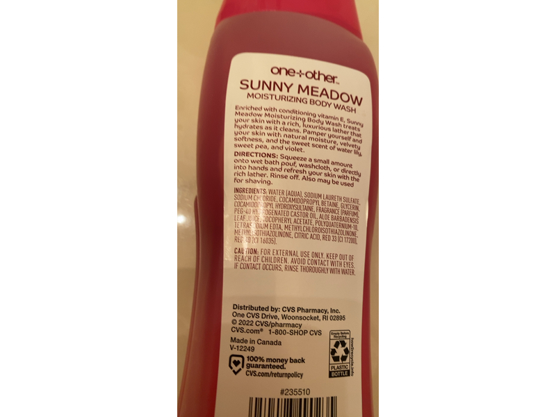 One + Other Sunny Meadow Moisturizing Body Wash, 24 fl oz/710 mL