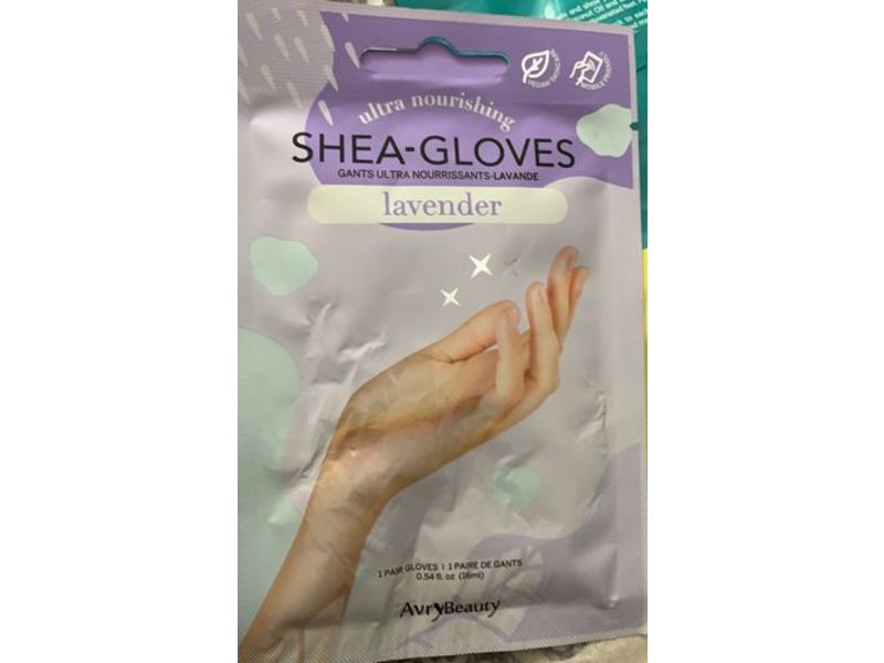 AvryBeauty Ultra Nourshing Shea-Gloves, Lavender, 0.54 fl oz/16 mL, 1Pair