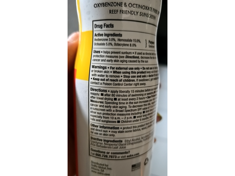 SolRx Sport Sunscreen Dry-Spray, SPF 30, 6 oz/170 g