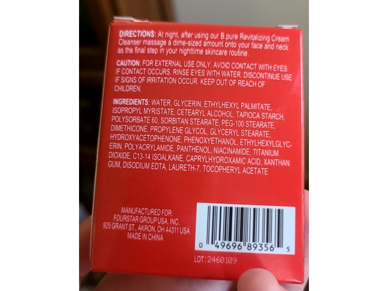 b.Pure Revitalizing Hydrating Night Cream, 1.36 oz/40 g
