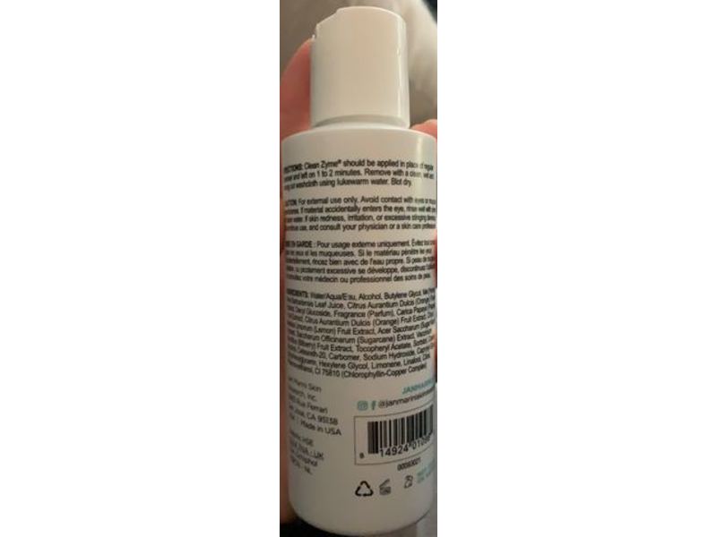 Jan Marini Skin Research Clean Zyme Face Cleanser, 4 fl oz/199 mL