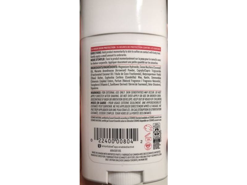 Schmidt's Natural Deodorant, Coconut & Kaolin Clay, 2.65 oz/75 g