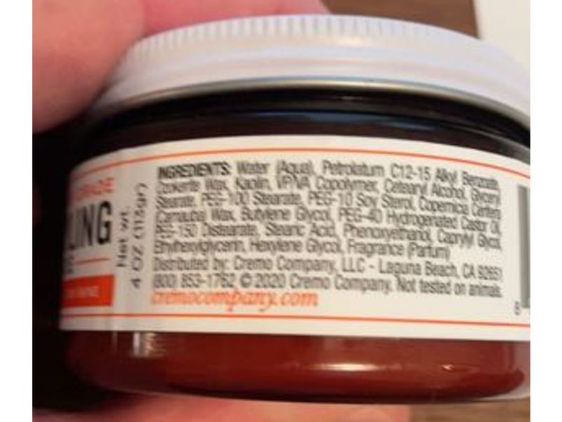 Cremo Barber Grade Hair Styling Matte Cream, Light Hold, Low Shine, 4 oz