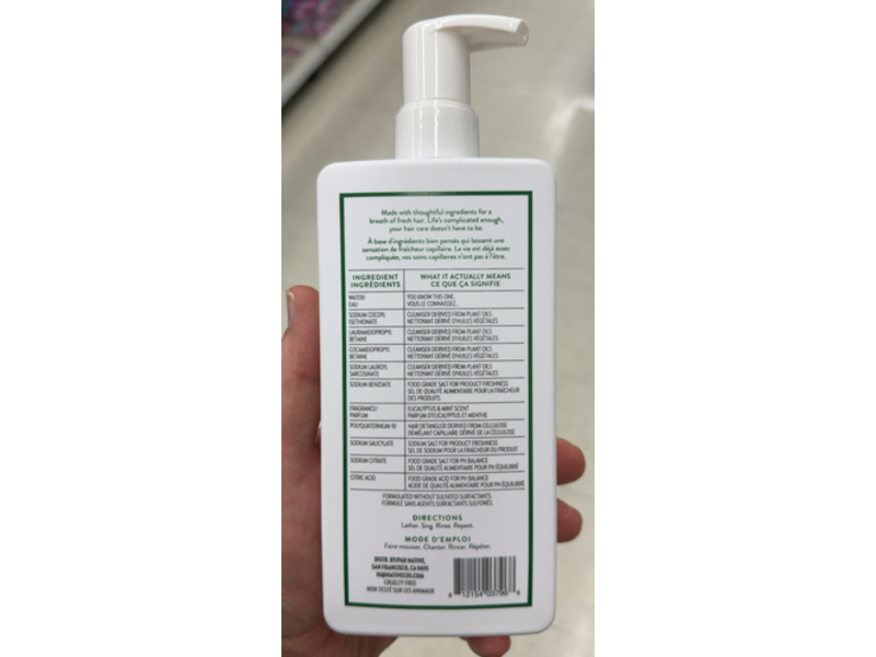 Native Scalp Refreshing 2 In 1 Shampoo & Conditioner, Eucalyptus & Mint, 16.5 fl oz/487 mL