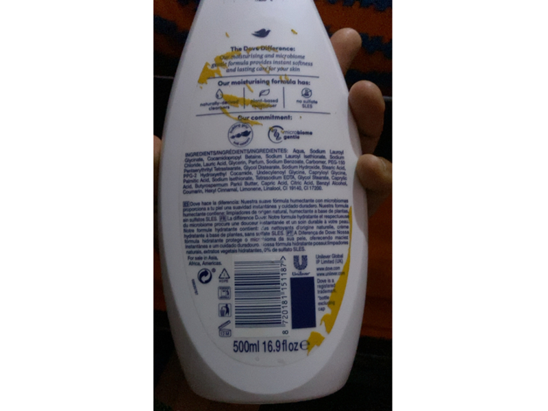 Dove Pampering Body Wash, Shea Butter & Vanilla, 16.9 fl oz/500 mL