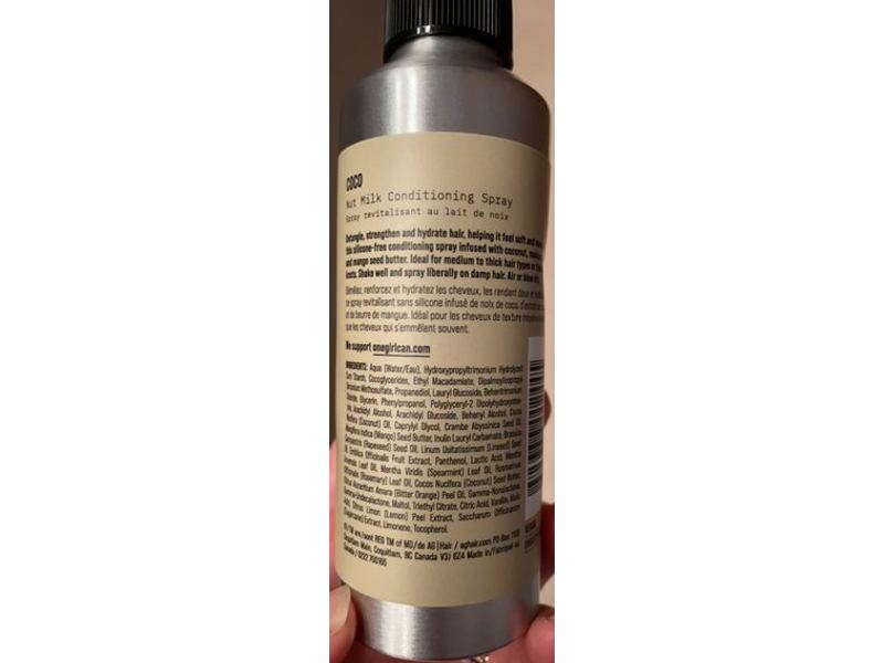 AG Care Conditioning Spray, Coco Nut Milk, 5 fl oz/148 mL