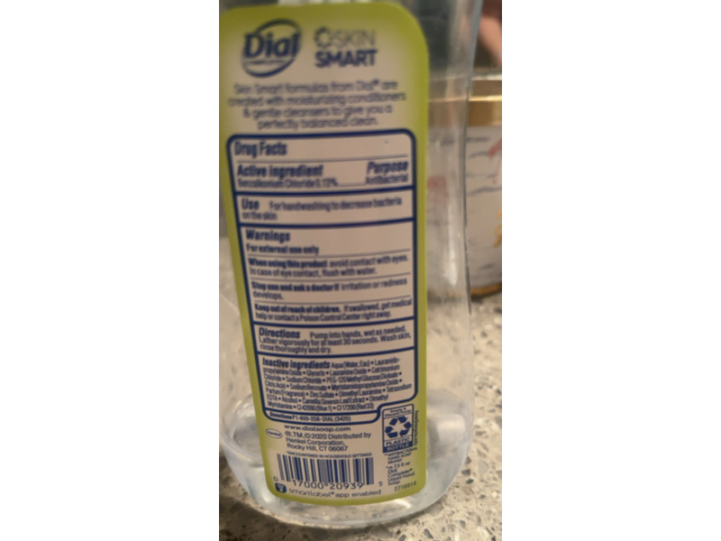 Dial Complete Antibacterial Liquid Hand Soap, White Tea, 11 fl oz/325 mL