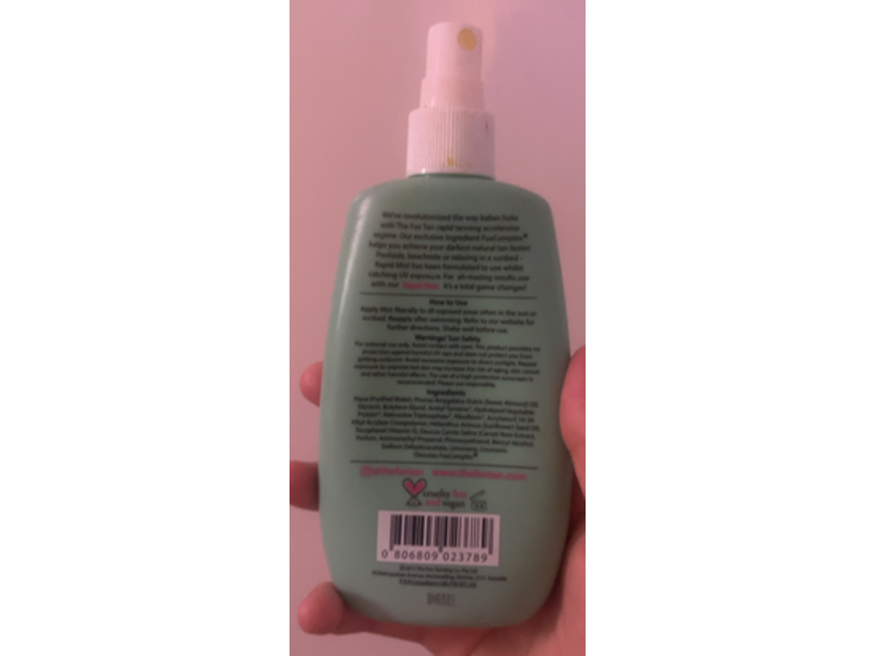 The Fox Tan Rapid Tanning Mist, Accelerate, 120 mL