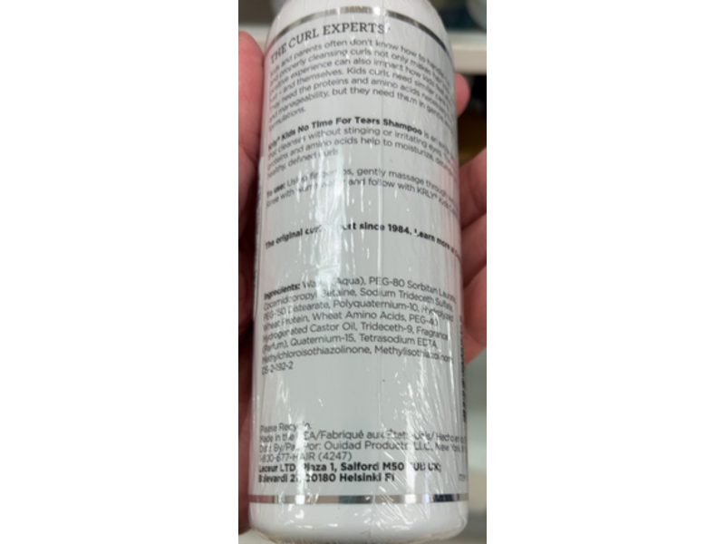 Ouidad No Time For Tears Krly Kids Shampoo, 8.5 fl oz/250 mL