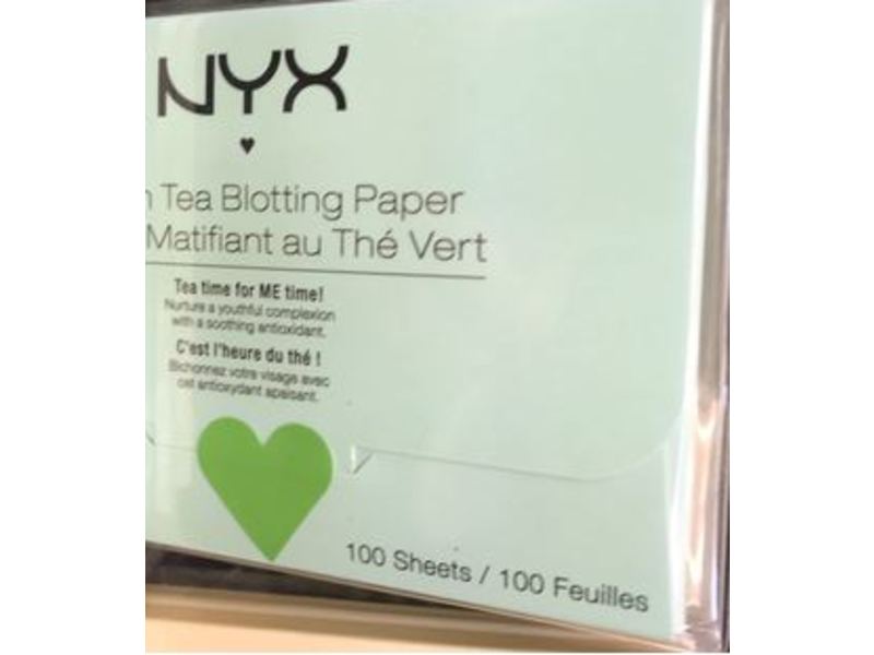 NYX Professional Makeup Face Blotting Paper, Green Tea, 100 Sheets