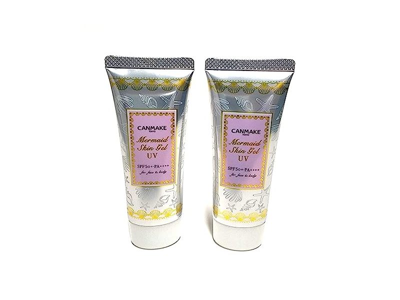 CANMAKE Tokyo Mermaid Skin Gel Sunscreen UV SPF50 #01 Clear 40g (Pack Of 2)