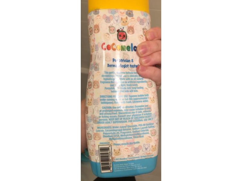 Cocomelon Bath Time Bubble Bath Soap, Light All Natural Scent, 24 fl oz/710 mL