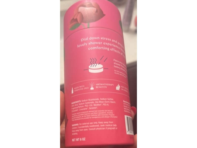 Body Restore Shower Steamers Tablets, Rose, 6 Count