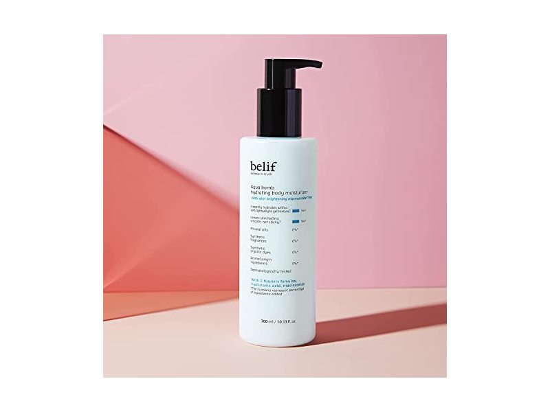 Belif Aqua Bomb Hydrating Body Moisturizer, Niacinamide 10.13 fl oz